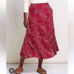 TOAD&Co  Manzana Paneled Midi Skirt - Berry Floral Print / L